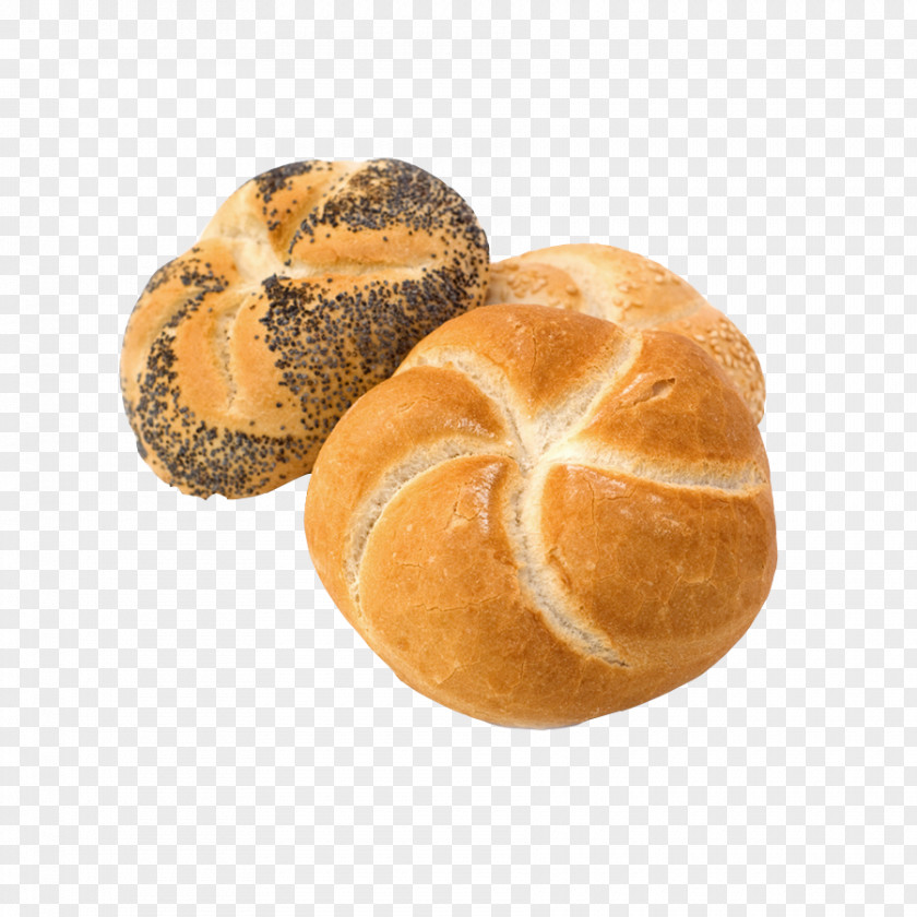 Three Round Bread Lye Roll Kaiser Bagel Loaf PNG