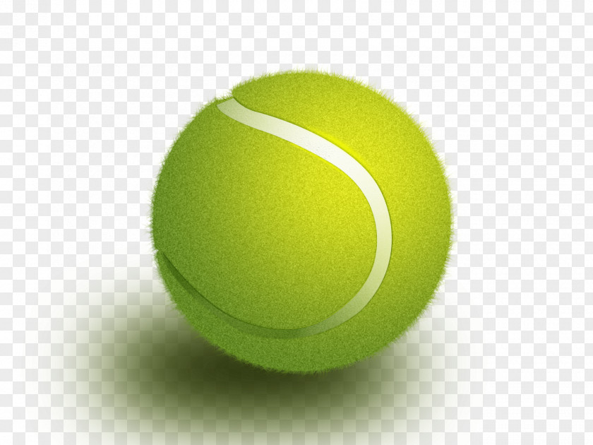 Creative Hand-painted Cartoon Green Tennis Ball PNG