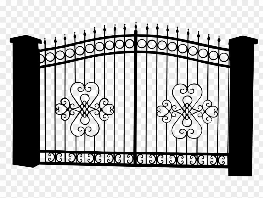 Vector Material European Rich Iron Gate Pattern Photography Illustration PNG