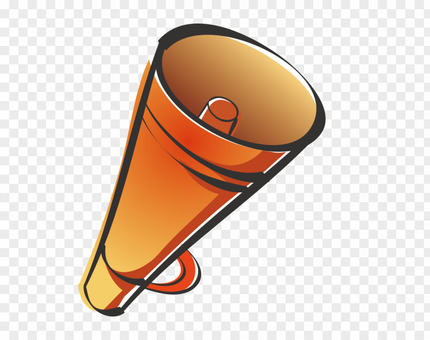 Cartoon Mice Painted Orange Trumpet Computer Mouse Loudspeaker PNG