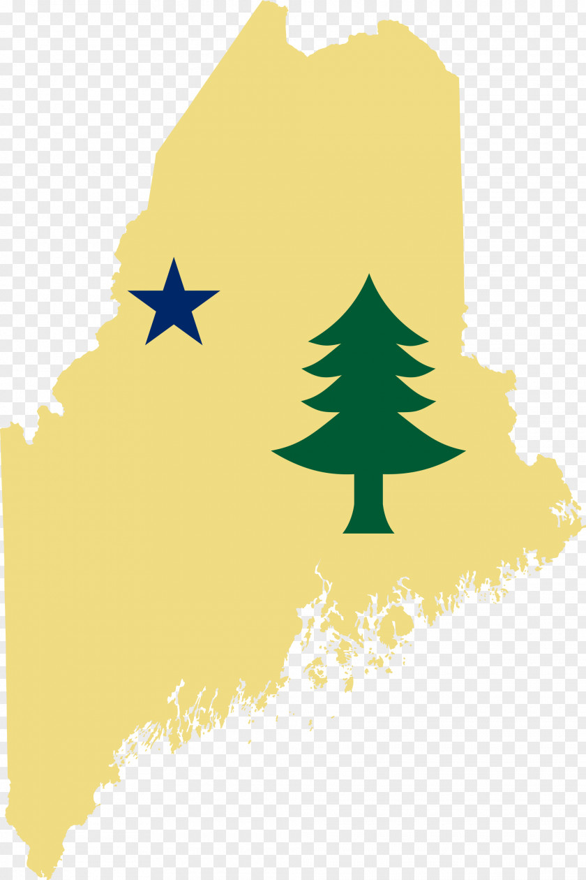 Main Map Flag Of Maine Portland Augusta State PNG