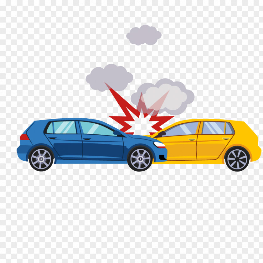 Car Crash Accident Traffic Collision Illustration PNG