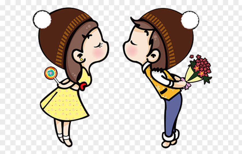 Cartoon Couple Significant Other Illustration PNG