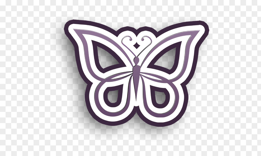 Butterfly Shape Outline Top View Icon Animals PNG