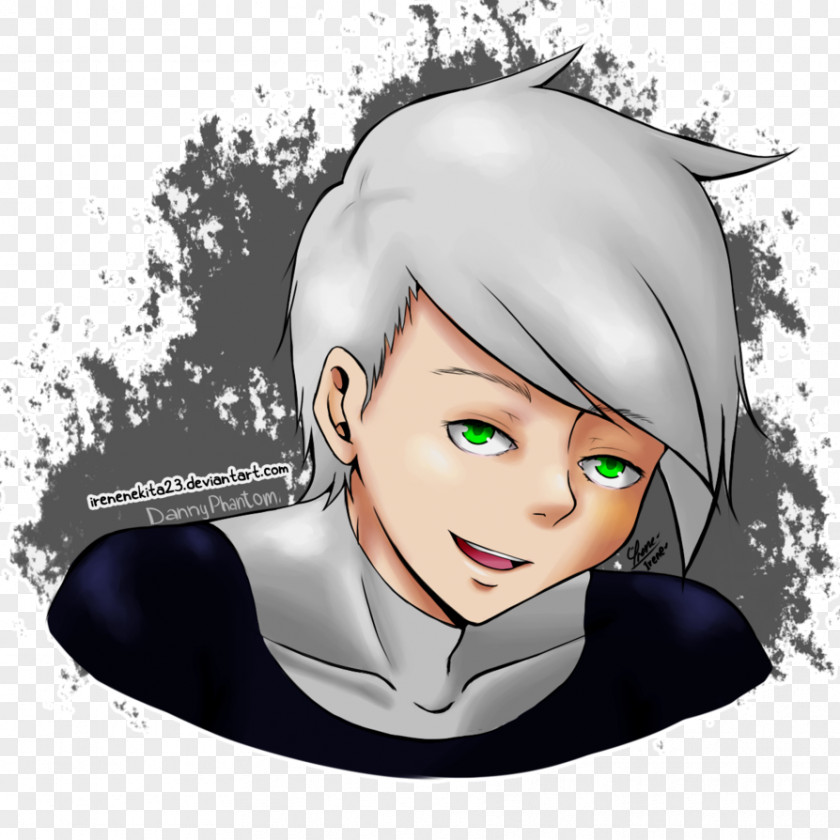 Danny Phantom Slash Cheek Ear Forehead Black Hair Nose PNG