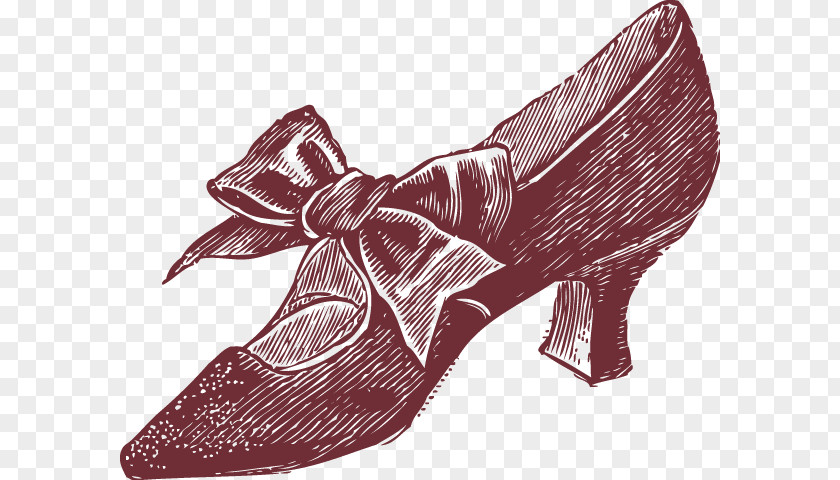 Hand Drawn Sketch Bow Heels Pattern High-heeled Footwear Drawing Shoe PNG
