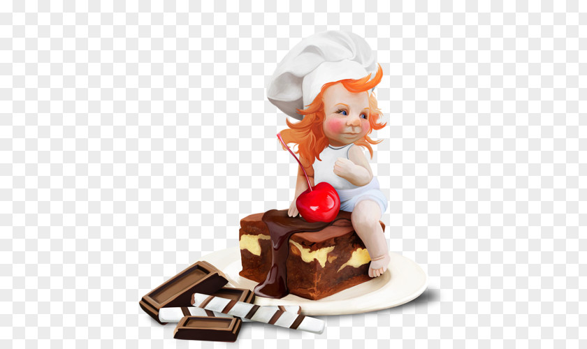 Cartoon Chocolate Cake And Little Chef Digital Scrapbooking Drink PNG