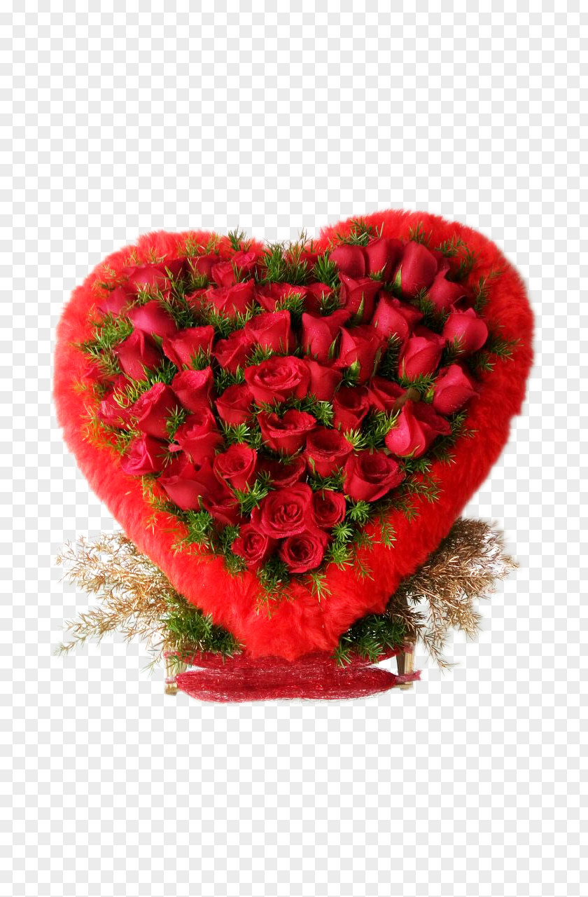 Heart-shaped Bouquet Garden Roses Flower Heart PNG