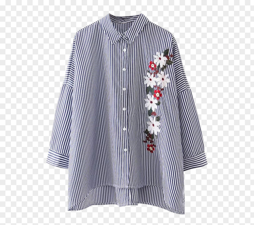 Striped Shirt Long-sleeved T-shirt Top Collar PNG