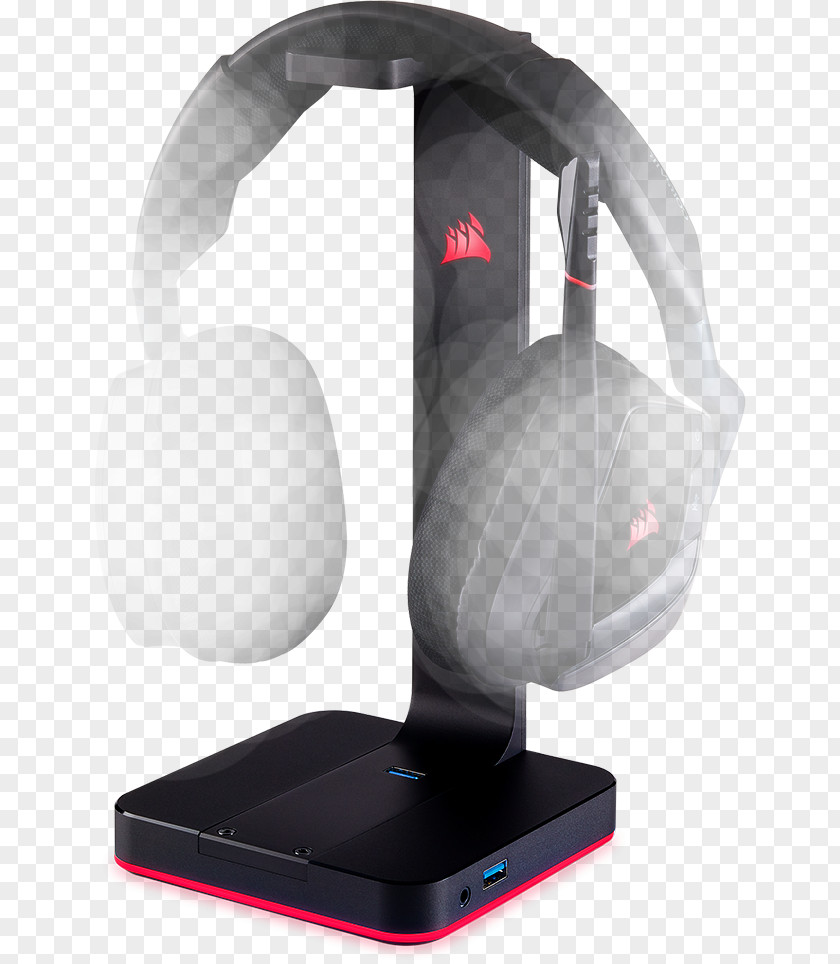 Headphones Xbox 360 Wireless Headset Corsair ST100 RGB Premium Indoor Black Hardware/Electronic VOID PRO PNG