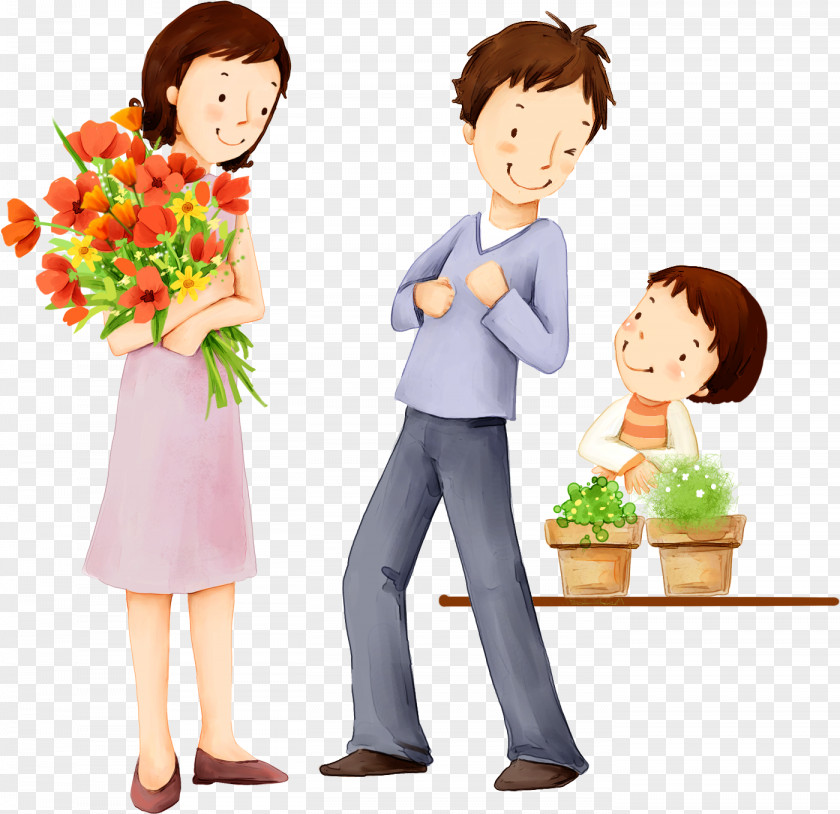 Parents Day Cartoon Celebrated Desktop Wallpaper Family Illustration PNG