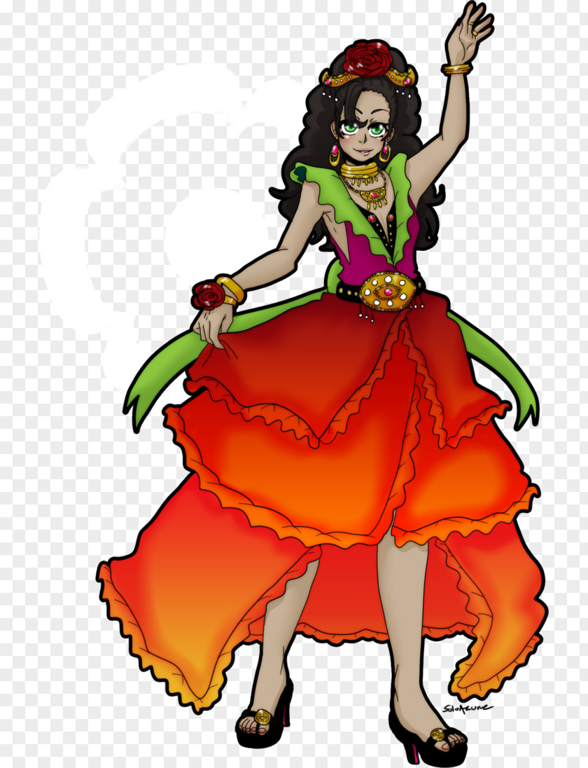 Spanish Flamenco Dancer Painting Illustration Clip Art Watercolor Vector Graphics PNG