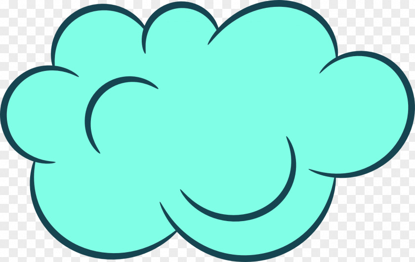 Clouds Green Teal Turquoise Leaf Flower PNG
