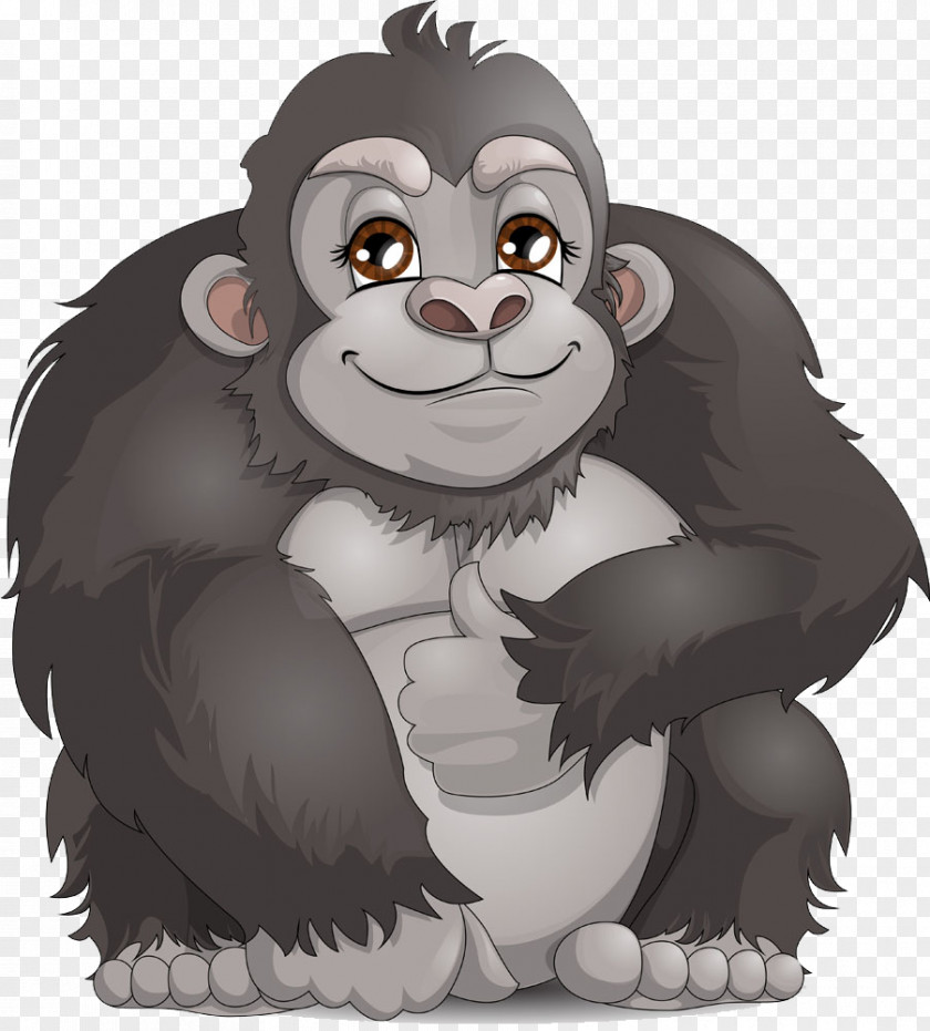 Cute Gorilla Western Ape Clip Art PNG