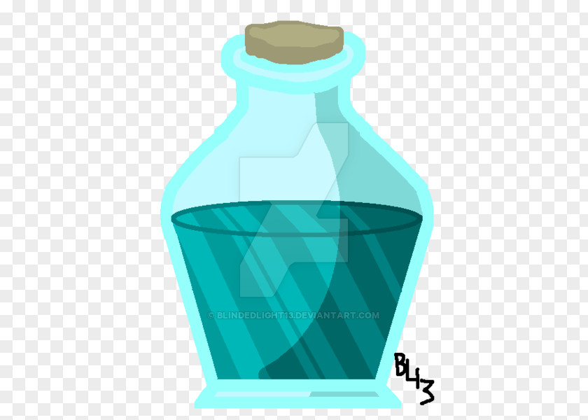 Rainbow Potion Color Dragon Glass Bottle PNG