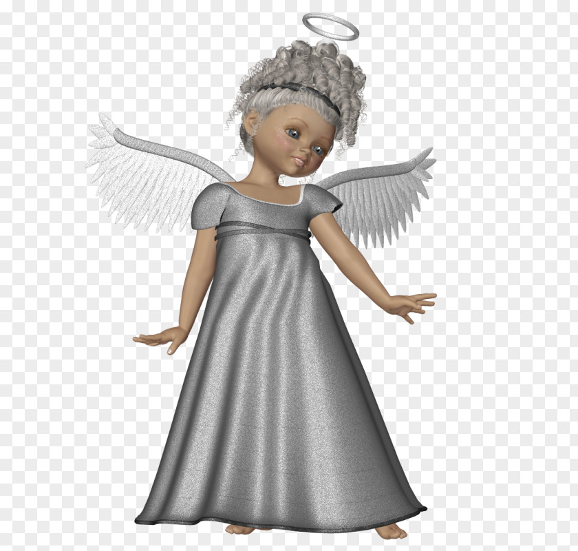 Cute 3D Angel With Silver Dress Picture Computer Graphics Modeling PNG