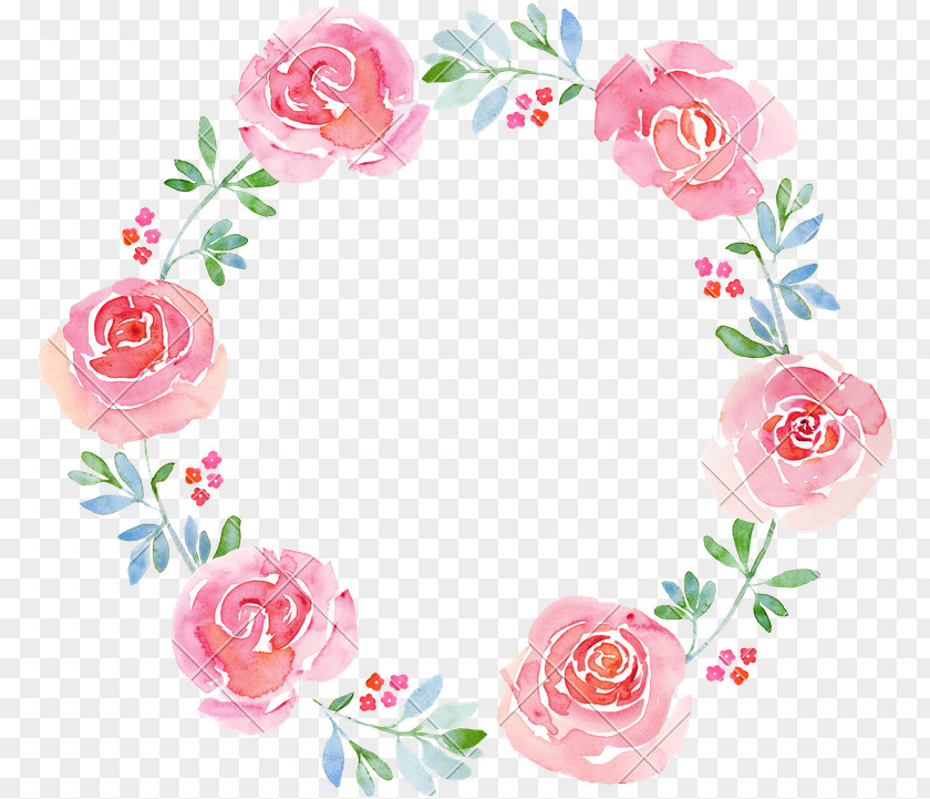 Flower Borders Watercolor Flowers Painting Wreath Floral Design Stock Photography PNG