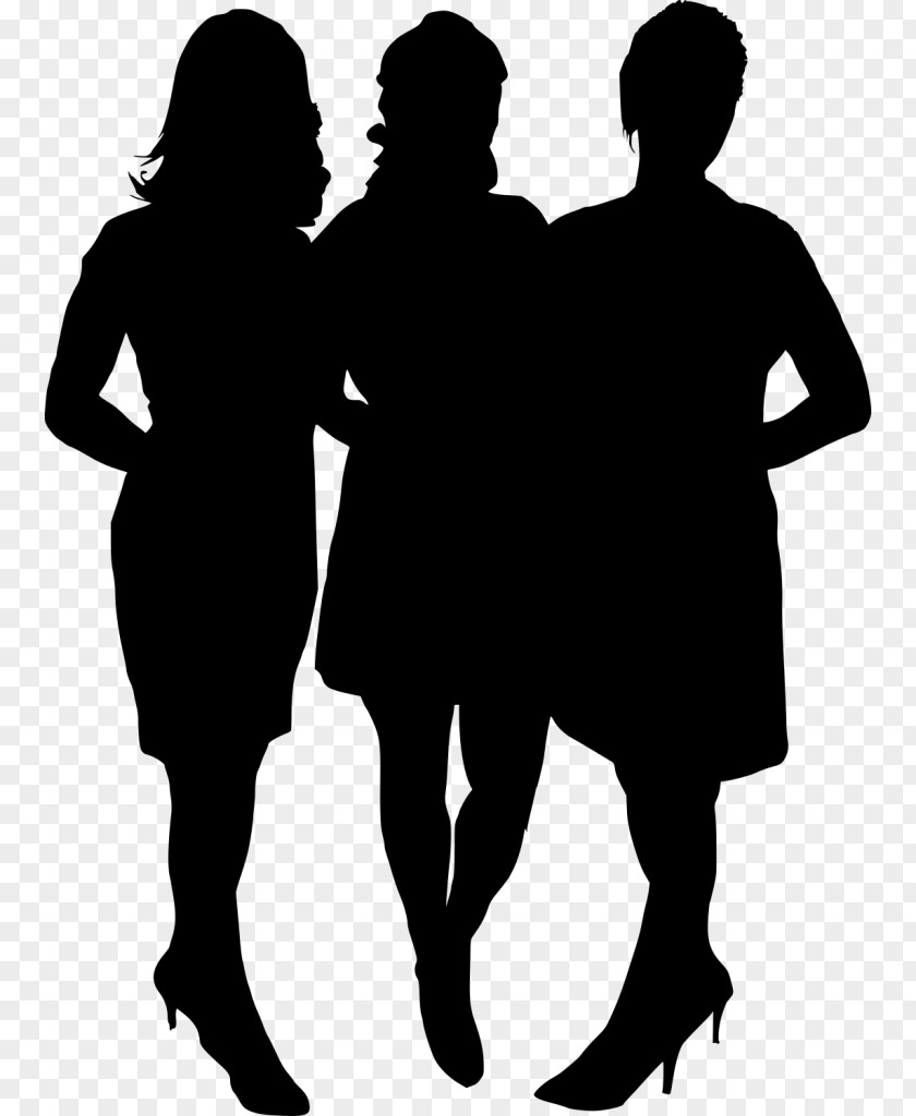 Friendship Silhouette Vector Graphics Image Girl PNG