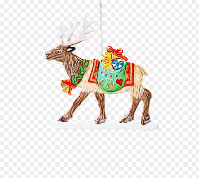 Holiday Ornament Camelid Reindeer PNG