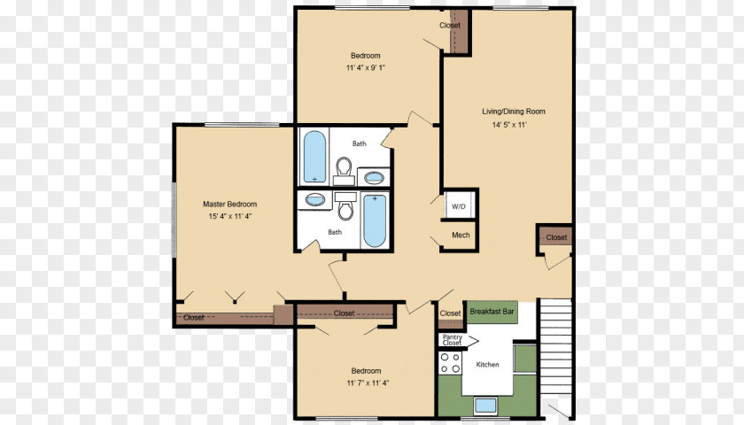 Bath Tab Evans Ridge Apartments Terrace Location Floor Plan PNG