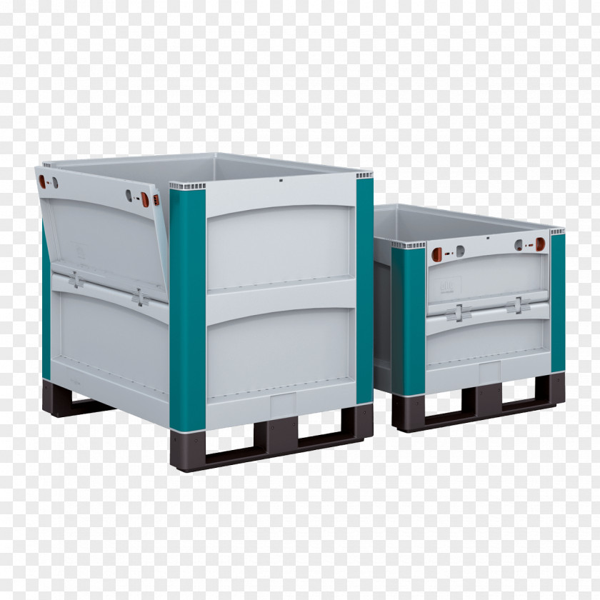 Box Pallet Plastic Intermodal Container Logistics PNG