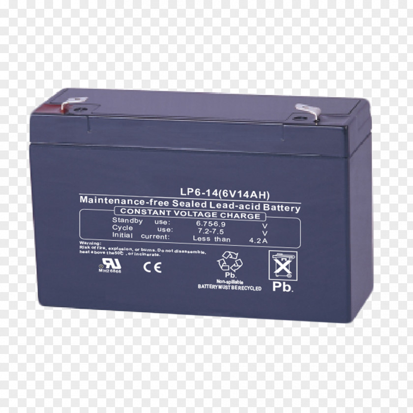 Electric Battery VRLA Ampere Hour Volt Rechargeable PNG