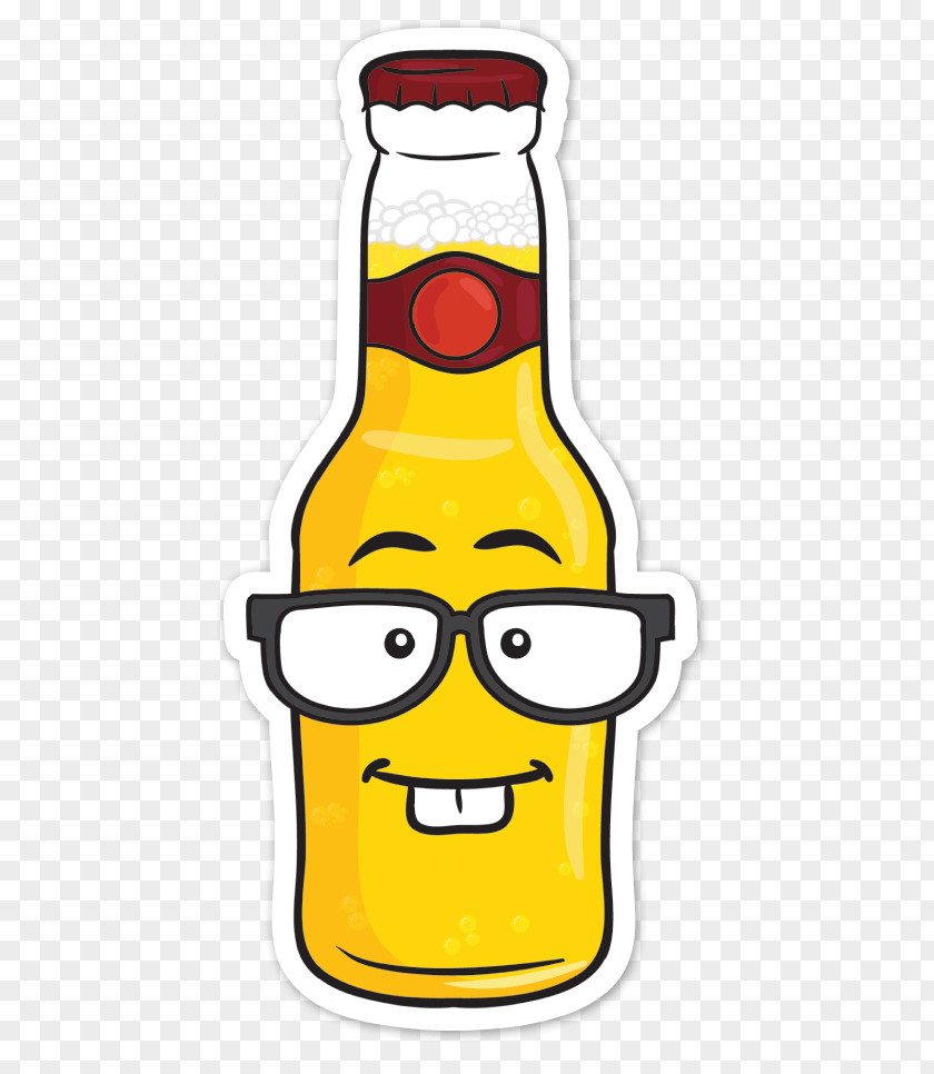 Emoji Beer Bottle Cider Glasses PNG