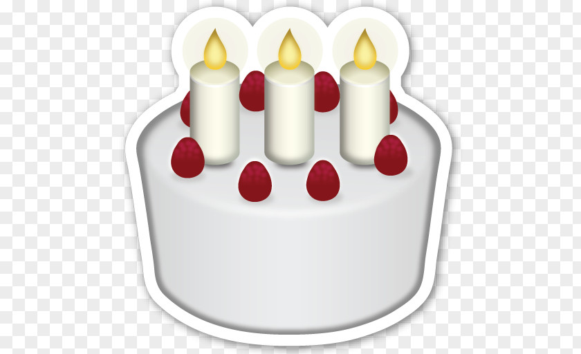 Emoji Birthday Cake Sticker PNG
