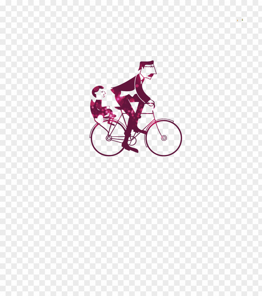 Father And Son Cycling Pattern Fathers Day Happiness Gratitude Gift PNG