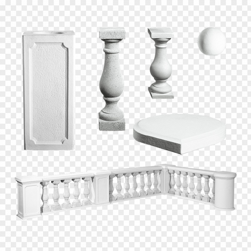 Lustre Baluster Stairs Concrete Marble PNG