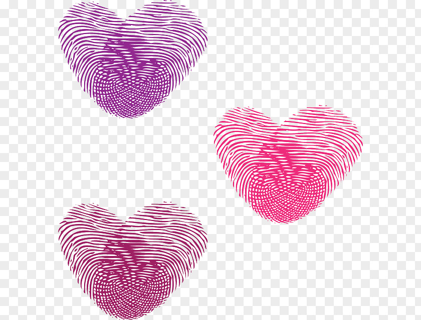 Heart Fingerprint Love Hearts Clip Art PNG