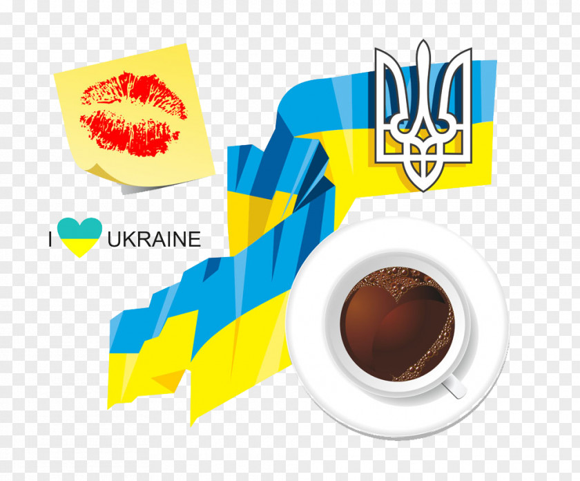 Ukrainian Flag Coffee PNG