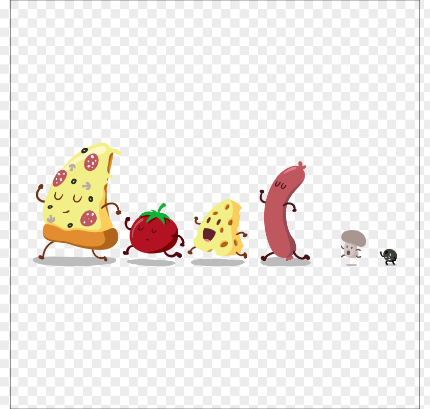 Vector Cheese Pizza Hawaiian Ingredient Delivery PNG