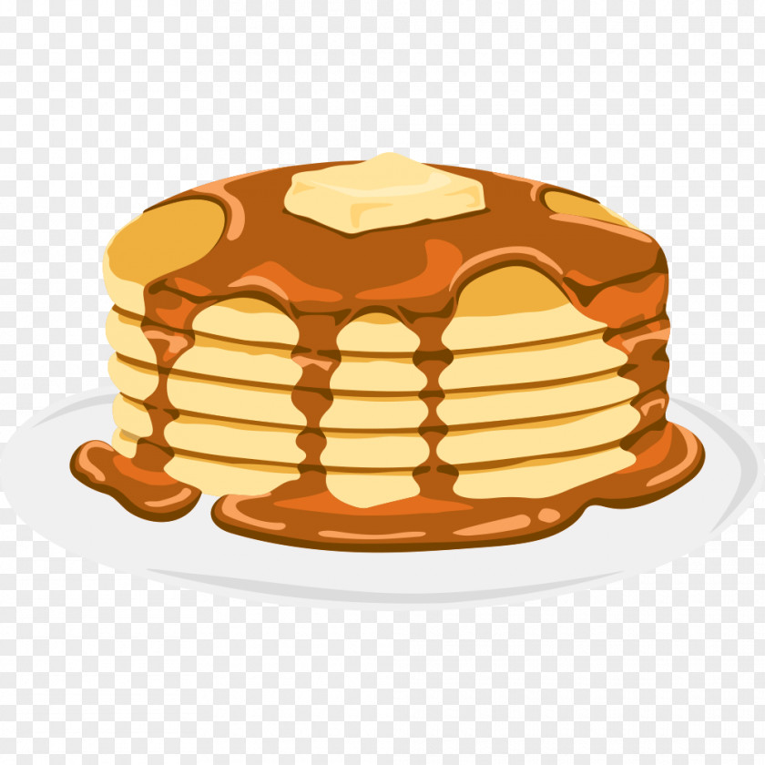 Cake Pancake Full Breakfast Scrambled Eggs Bacon PNG