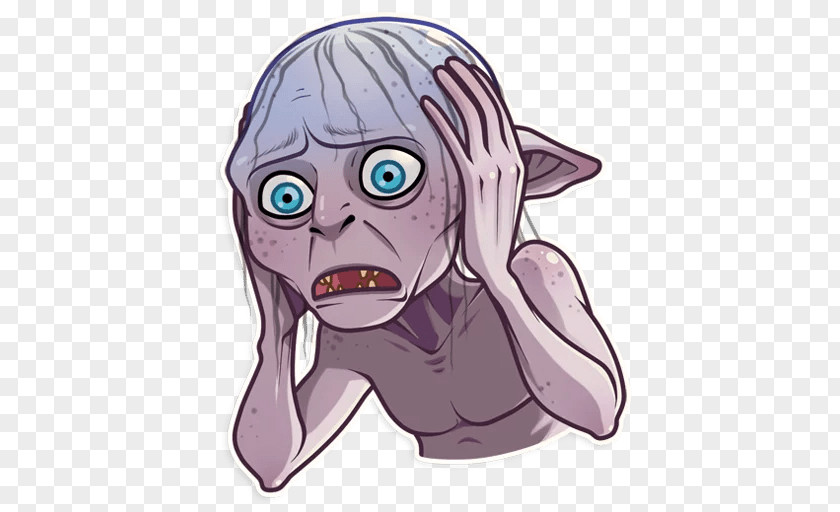 Dementia Gollum Telegram Sticker The Hobbit Text PNG