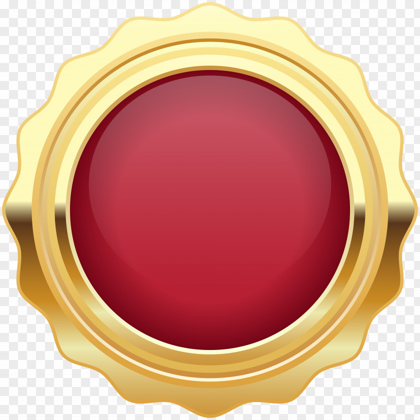 Seal Badge Red Gold Clip Art Image PNG