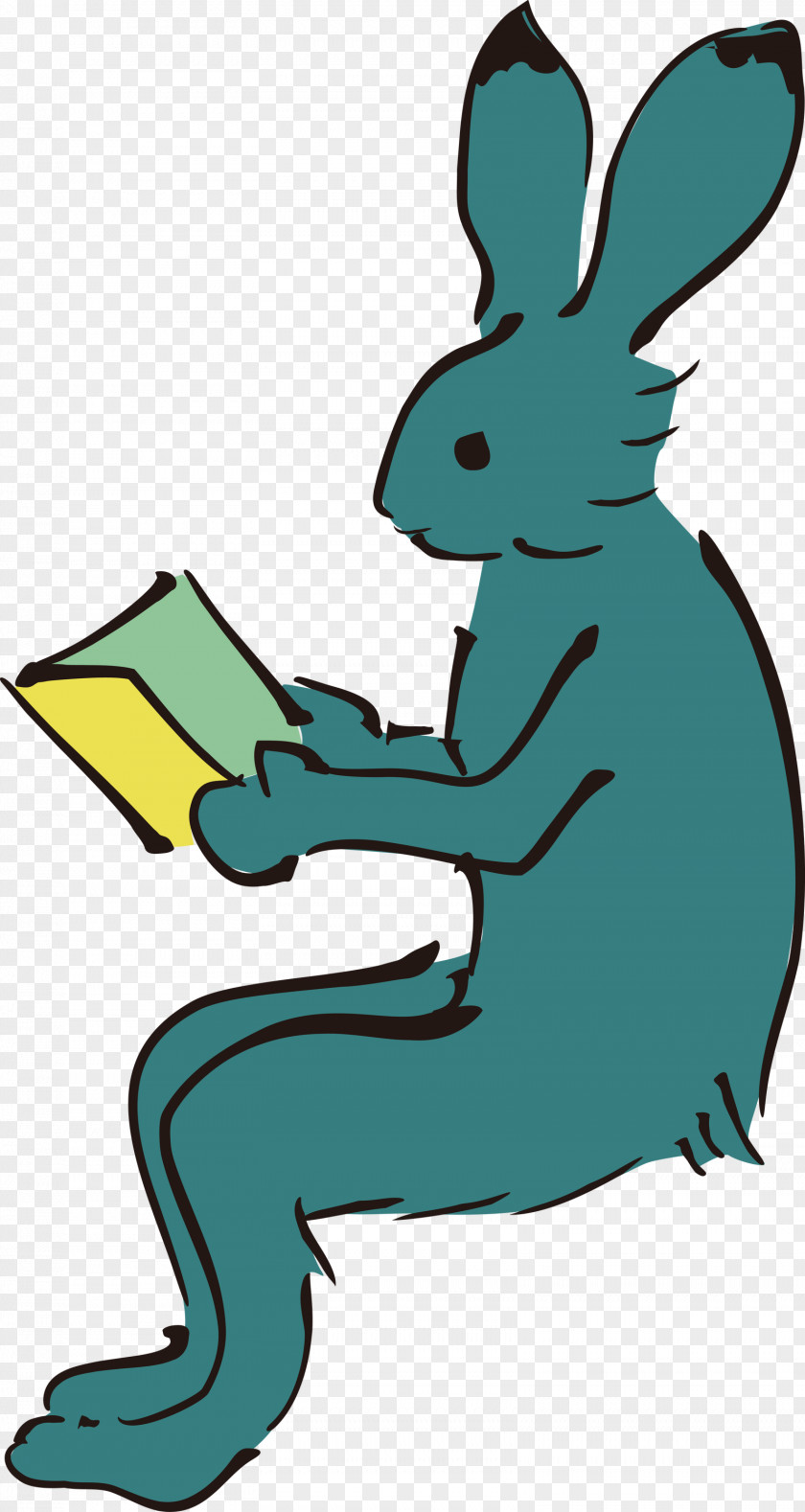 Reading Book Rabbit PNG