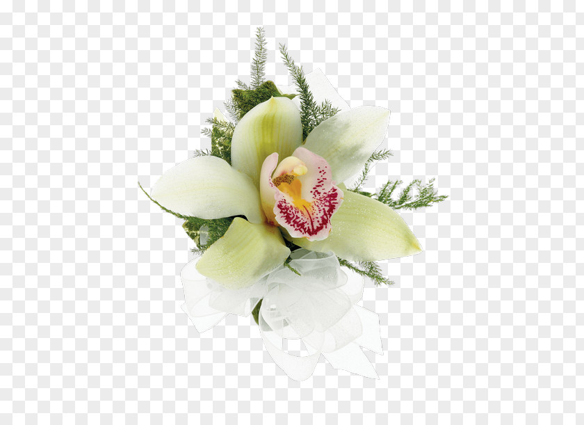 Cymbidium Orchid Corsage Floral Design Cut Flowers Connells Maple Lee PNG