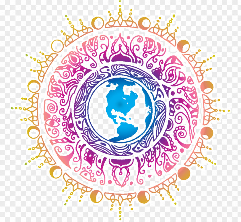 Earth Mandala Magic Circle Season PNG