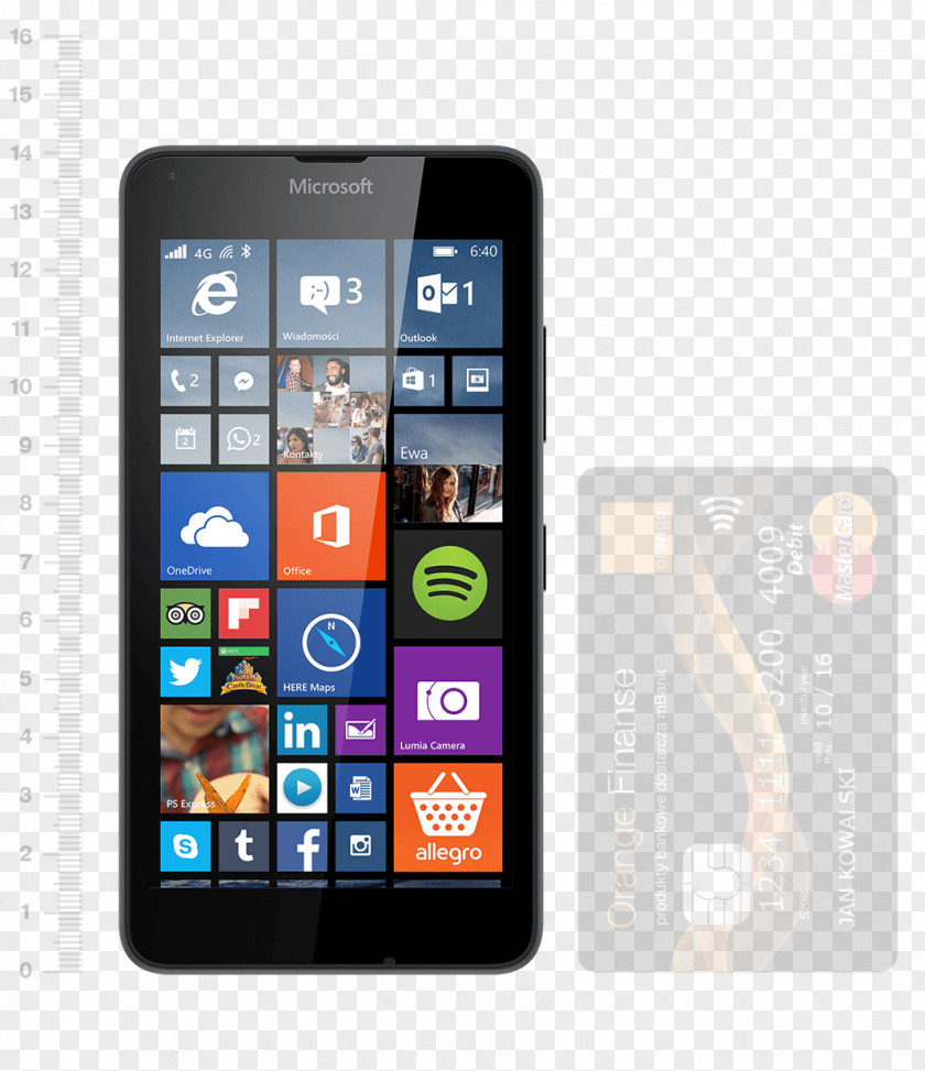 Microsoft Lumia 640 LTE 4G Smartphone PNG