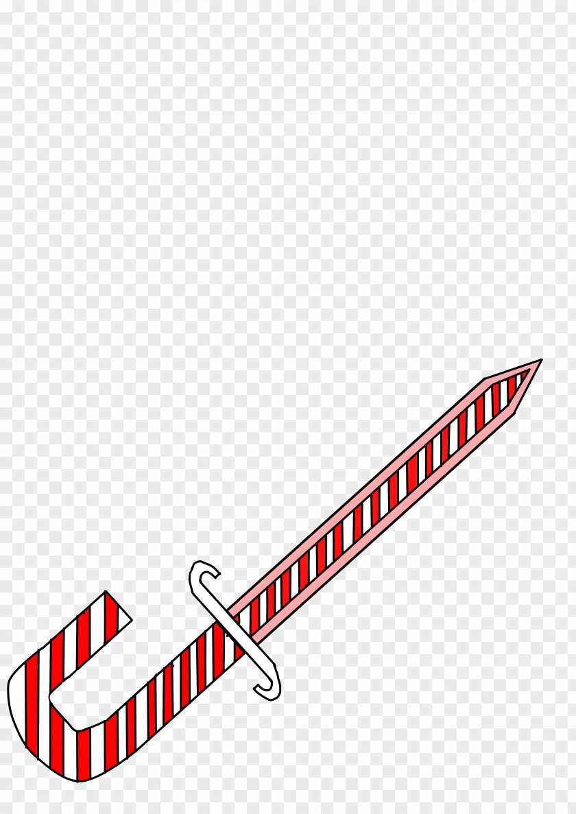 The Candy Cane Vector Swordstick Walking Stick Spear PNG