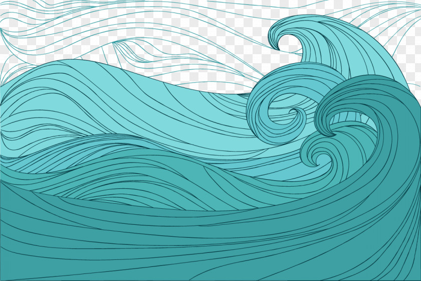 Vector Waves Euclidean Wind Wave Green PNG