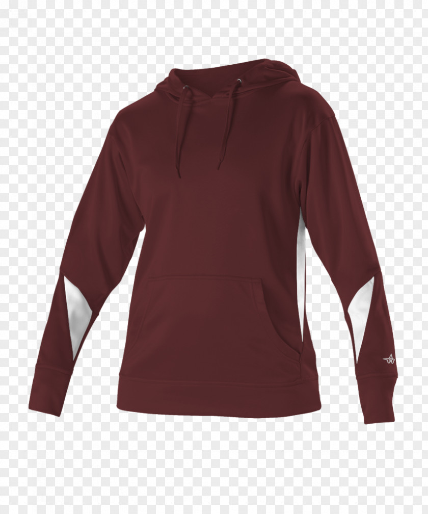 Megaphone Woman Hoodie Polar Fleece Maroon Black White PNG