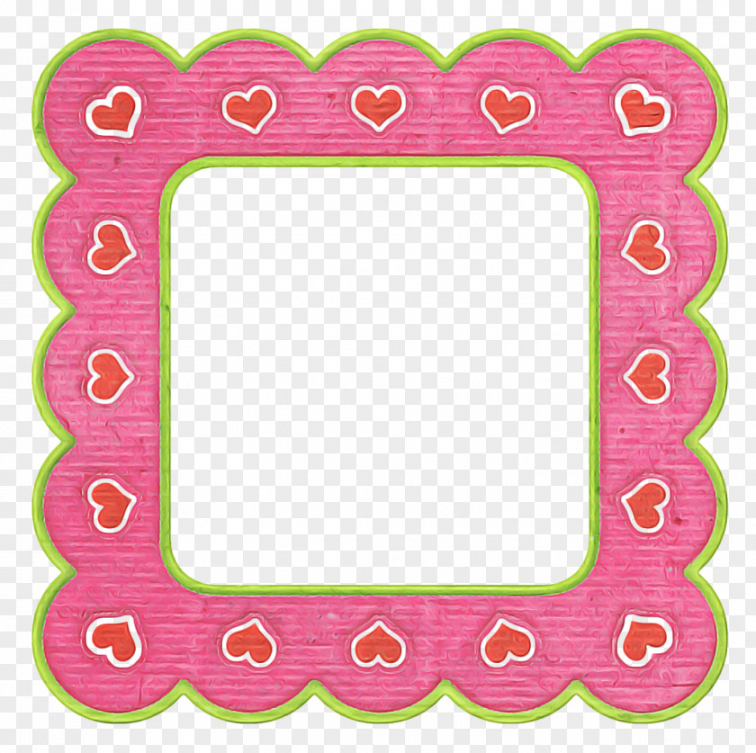 Rectangle Picture Frame Pink Background PNG