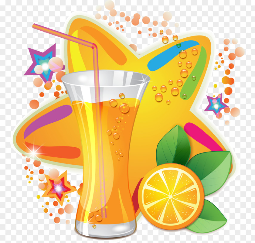 Summer Theme Promotion Orange Juice Apple Fruit PNG