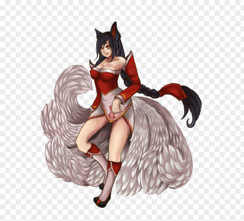 Fox Nine-tailed Ahri Fan Art PNG