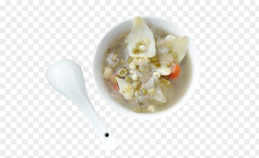 Mung Bean Lily Soup With White Fungus Tremella Fuciformis Lotus Seed PNG