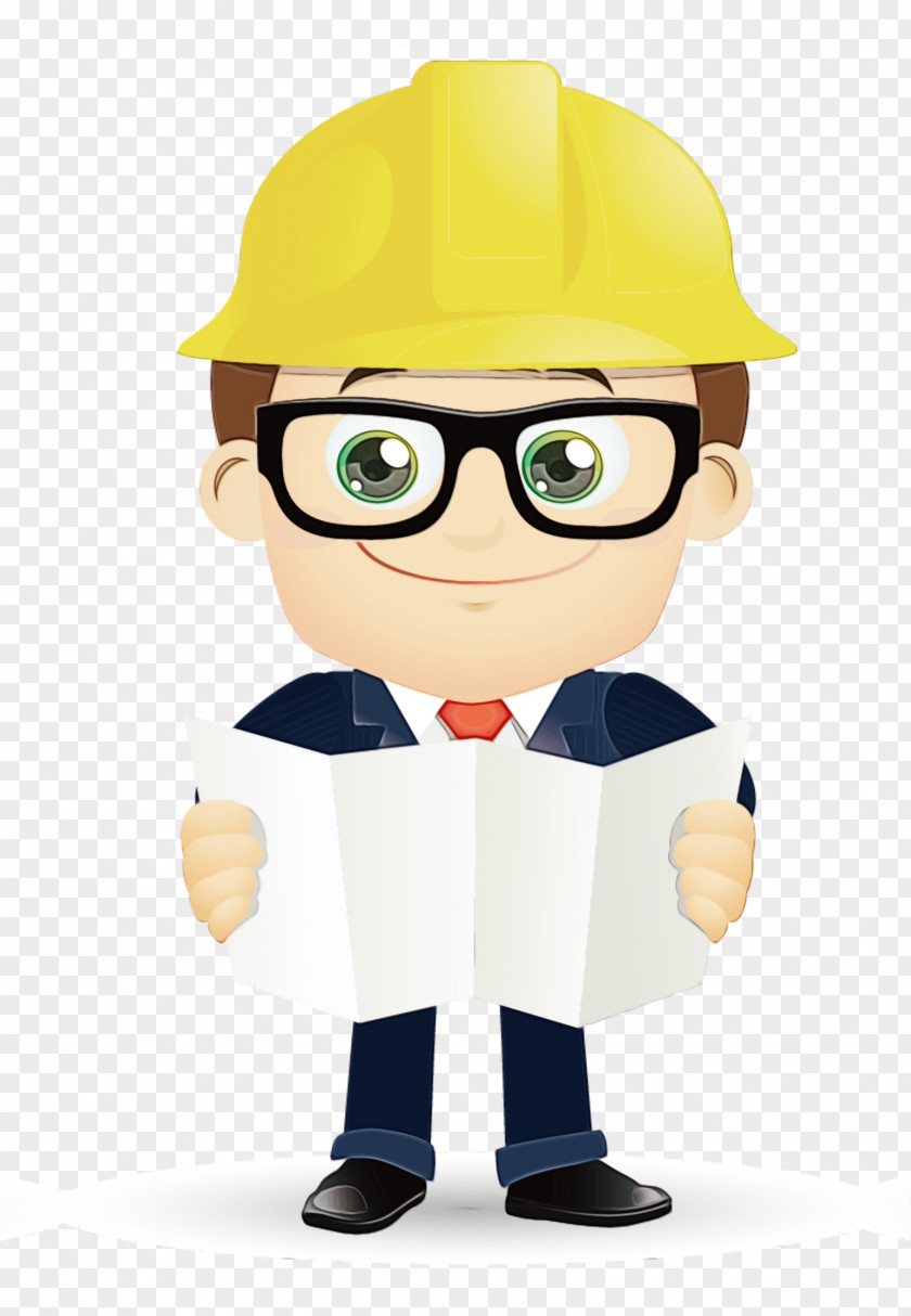 Cartoon Construction Worker Hat Hard PNG