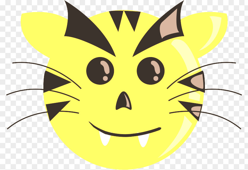 Eye Smile Yellow Cartoon White Facial Expression Clip Art PNG