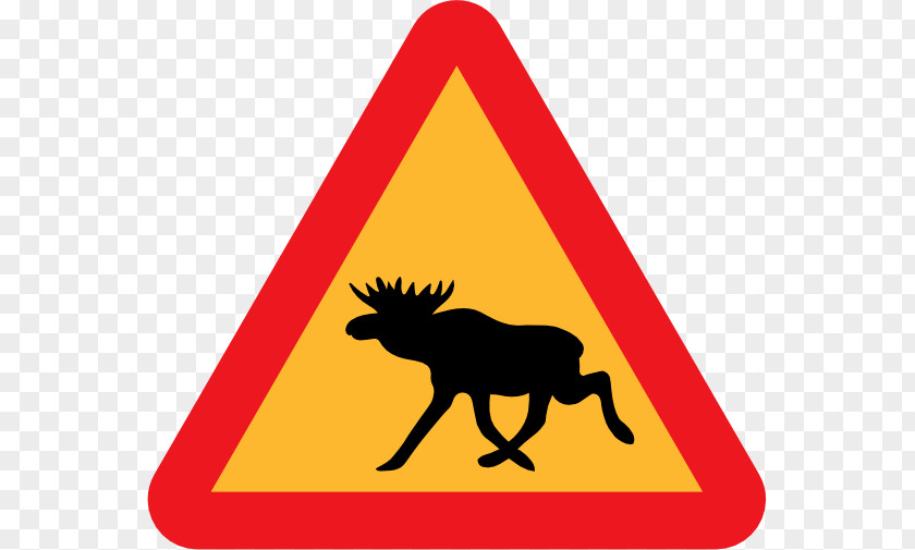 Moose Graphics Traffic Sign Road Warning PNG